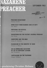 Title Page of Nazarene Preacher