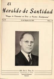 Portada: Reverendo Ira Llewellyn True, Superintendente del Distrito Suroeste, Iglesia del Nazareno