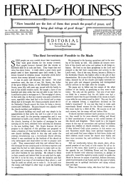 Front page of Herald of Holiness - January 18, 1922