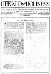 Front page of Herald of Holiness - June 27, 1923