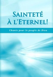 Sainteté à l'Éternel (livre des cantiques)