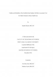 Validity and Reliability of the Modified John Hopkins Fall Risk Assessment Tool for Elderly Patients in Home Health Care
