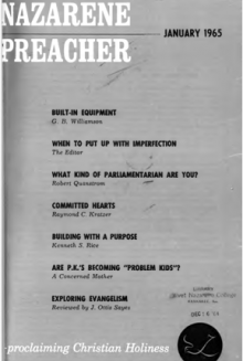 Title Page of Nazarene Preacher