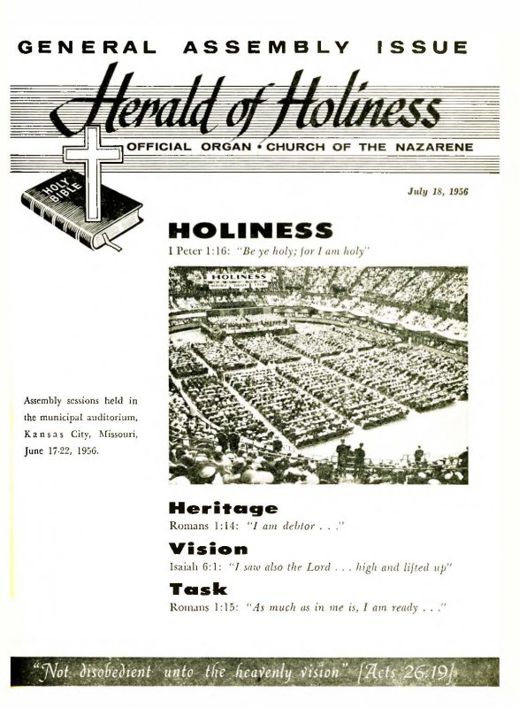 Title Page of Herald of Holiness - July 18, 1956