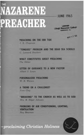 Title Page of Nazarene Preacher