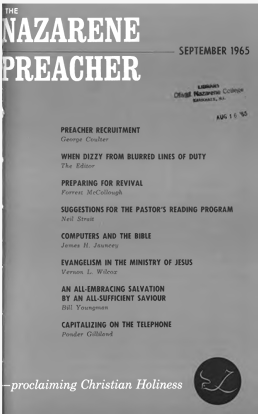 Title Page of Nazarene Preacher