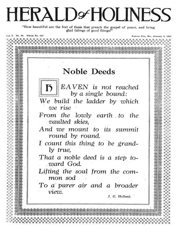Title Page of Herald of Holiness - January 3, 1917