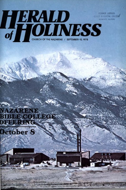 Herald of Holiness - September 15, 1978